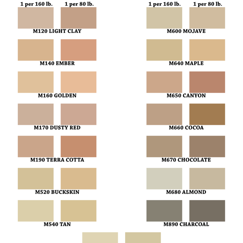 Mortar Color Samples