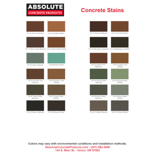Concrete Stain Absolute Concrete Products