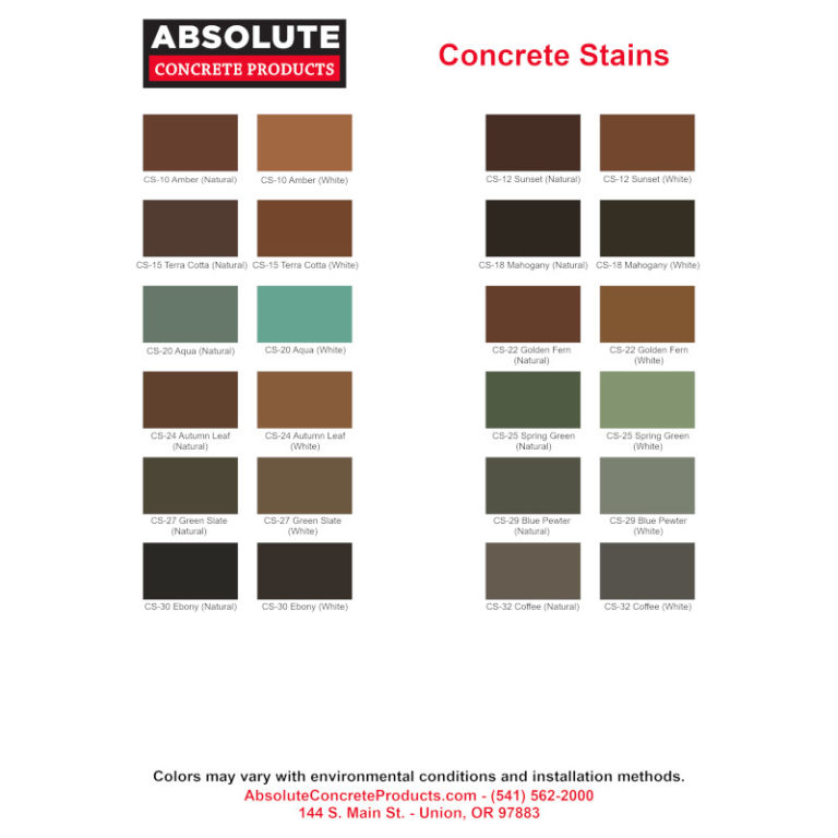 Concrete Stain Absolute Concrete Products